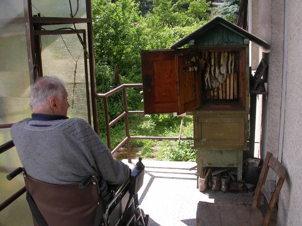 Ljubiteljski ebelar in izumitelj Igor Frani  vsak dan pri svoji ebelji druini
